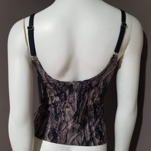 Calvin Klein Printed Twist Tummy-Control Tankini Top Size Small - Picture 4 of 9